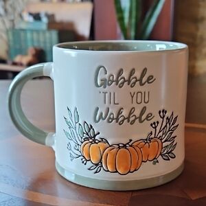 Festive Thanksgiving Mug - Orange, Cream and Green